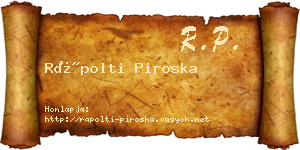 Rápolti Piroska névjegykártya